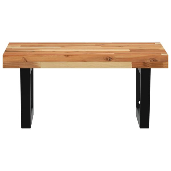 vidaXL Basin Shelf Wall Mounted Steel and Solid Wood Acacia