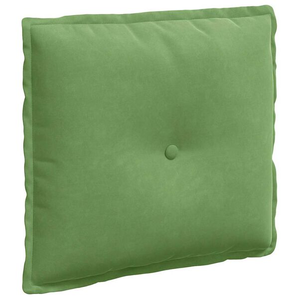 vidaXL Back Pillow Light Green 50 x 45 cm Corduroy Fabric