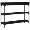 vidaXL Console Table with Shelves Black 100x30x80 cm