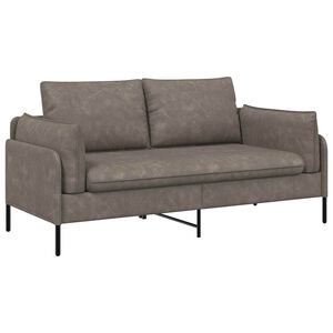vidaXL 2-Seater Sofa Grey 188 x 81 x 89 cm Faux Leather