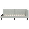 vidaXL Corner Bed Frame Light Grey 90 cm x 200 cm Velvet