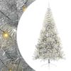 vidaXL Artificial Pre-lit Christmas Tree Silver 210 cm PET