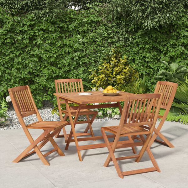 vidaXL 5 Piece Garden Dining Set Solid Wood Acacia