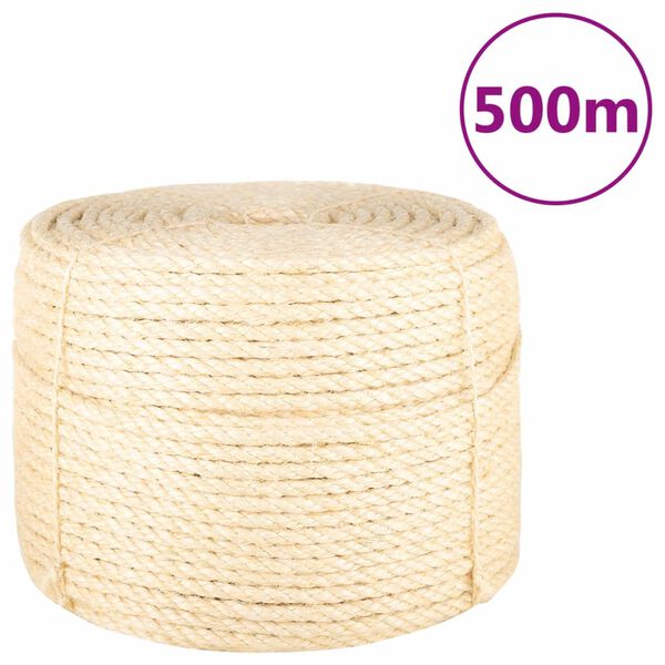 vidaXL Rope 100% Sisal 10 mm 500 m