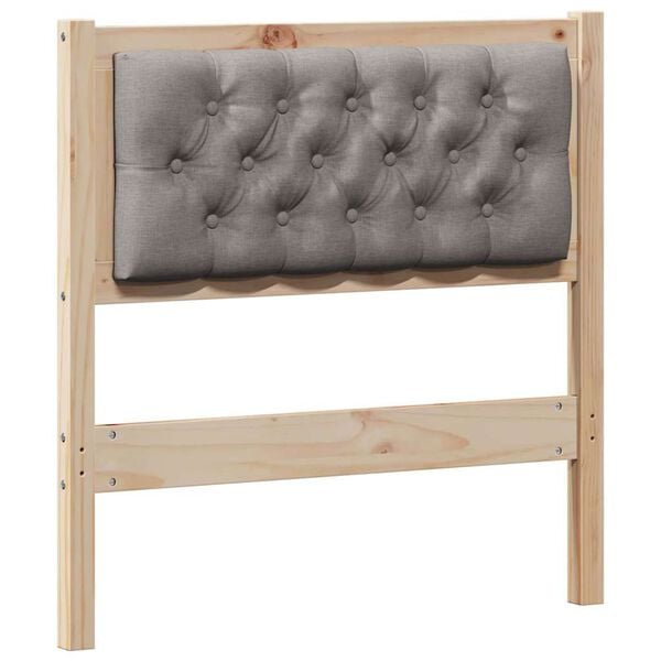 vidaXL Headboard Other Brown and taupe 75 cm Solid pine wood