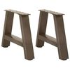 vidaXL Coffee Table Legs A-Shaped 2 pcs 40x(30-31) cm Steel
