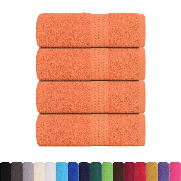 vidaXL Guest Towels 4 pcs Orange 30x50 cm 360 gsm 100% Cotton