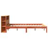 vidaXL Bookcase Bed without Mattress Wax Brown 160x200 cm Solid Wood Pine
