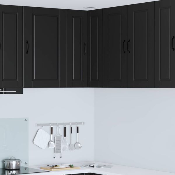 vidaXL Kitchen Cabinet with Door Black 57 x 57 x 80 cm Engineered Wood