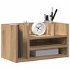 vidaXL Desk Organiser Black oak 44.5 x 24 x 25 cm Engineered wood