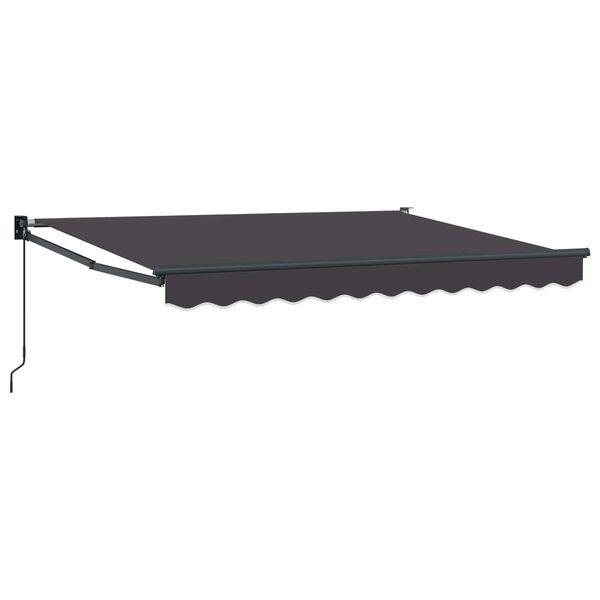 vidaXL Manual Retractable Awning Anthracite 2.5 x 2 m
