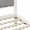 vidaXL Bed Frame Light Grey 200 x 200 cm Solid Pine Wood