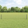 vidaXL Fence with Post Grey 0.4 x 100 m Steel and PVC
