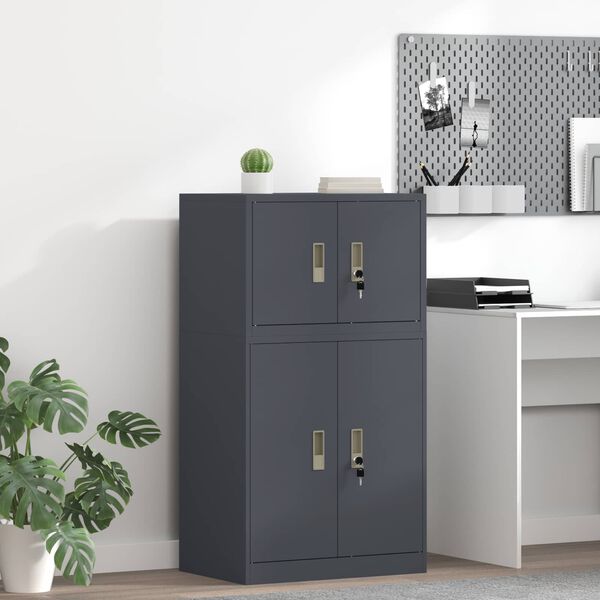 vidaXL Storage Cabinet Anthracite 60 x 40 x 40 cm Steel