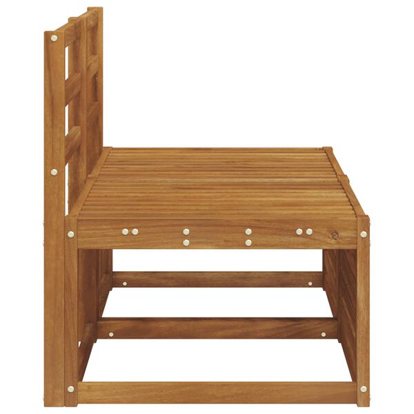 vidaXL 2 Piece Outdoor Middle Sofa Solid Acacia Wood Natural