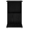 vidaXL Side Table with Wheel Black Oak 40 x 35 x 60 cm Engineered Wood