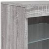 vidaXL Sideboard with LED Lights Grey Sonoma 283x37x67 cm