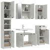 vidaXL 5 Piece Bathroom Cabinet Set Concrete Grey Engineered Wood