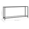vidaXL Console Table Transparent 160x35x75 cm Tempered Glass