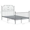 vidaXL Bed Frame without Mattress Grey Metal 120x200 cm