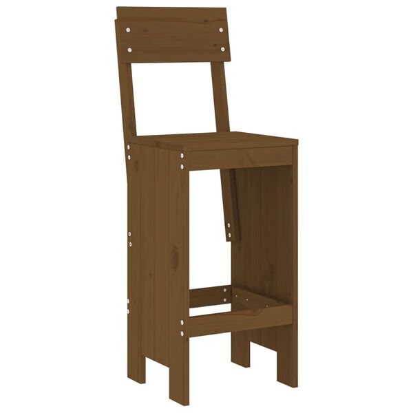 vidaXL 9 Piece Garden Bar Set Honey Brown Solid Wood Pine