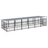 vidaXL Outdoor Dog Kennel with Roof Steel 11,26 m&sup2;