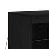 vidaXL LED Sideboard Black Oak 41 x 37 x 67 cm Engineered Wood