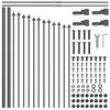 vidaXL Garden Fence Grey 170 x 115 cm Powder-Coated Steel