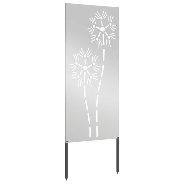 vidaXL Garden Privacy Screen Silver 50 x 140 cm Galvanised steel