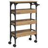 vidaXL Kitchen Trolley Artisan Oak 53 x 20 x 76 cm Engineered Wood