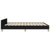 vidaXL Bed Frame without Mattress Black 180x200cm Super King Fabric