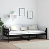 vidaXL Day Bed without Mattress Black Solid Wood Pine 90x200 cm