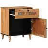 vidaXL Bedside Cabinet Natural 50 x 33 x 60 cm Solid Mango Wood