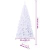 vidaXL Artificial Christmas Tree with Stand White 180 cm PVC and Steel