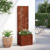 vidaXL Garden Privacy Screen Floral Rusty 50 x 150 cm Weathering steel