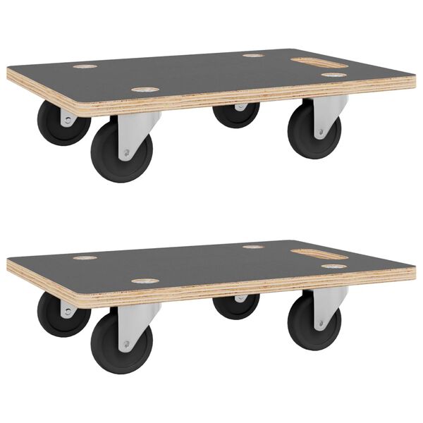 vidaXL Transport Trolleys 2 pcs Rectangular 80x55x11.5 cm