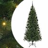 vidaXL Artificial Christmas Tree with 300 LEDs Green 210 cm PE and PVC