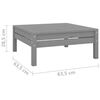 vidaXL 3 Piece Garden Lounge Set Grey Solid Pinewood