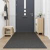 vidaXL Doormat Stripe Black and Grey 115x500 cm