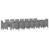 vidaXL Garden Dining Set with Cushions 17 pcs Light Grey PP