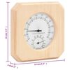 vidaXL 2 in 1 Sauna Hygrothermograph and Sand Timer Set Solid Wood Pine