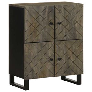 vidaXL Sideboard Black 60x33x75 cm Solid Wood Mango