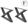 vidaXL Coffee Table Legs 2 pcs Anthracite 70x(30-31.3) cm Steel