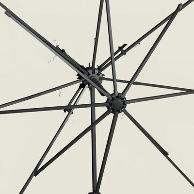 vidaXL Cantilever Umbrella with Double Top Sand 250x250 cm