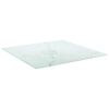 vidaXL Table Top White 50x50 cm 6 mm Tempered Glass with Marble Design