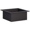vidaXL Fire Pit Ring Black 60 x 60 x 25 cm Steel