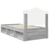 vidaXL Bed Frame Grey Sonoma 75 x 190 cm Solid Pine Wood