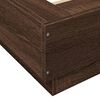 vidaXL Bed Frame with LED Lights without Mattress Brown Oak 140x200cm
