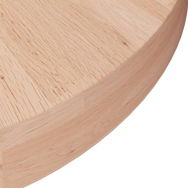 vidaXL Round Table Top &Oslash;50x4 cm Untreated Solid Wood Oak