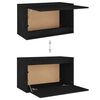 vidaXL TV Cabinets 3 pcs Black Solid Wood Pine